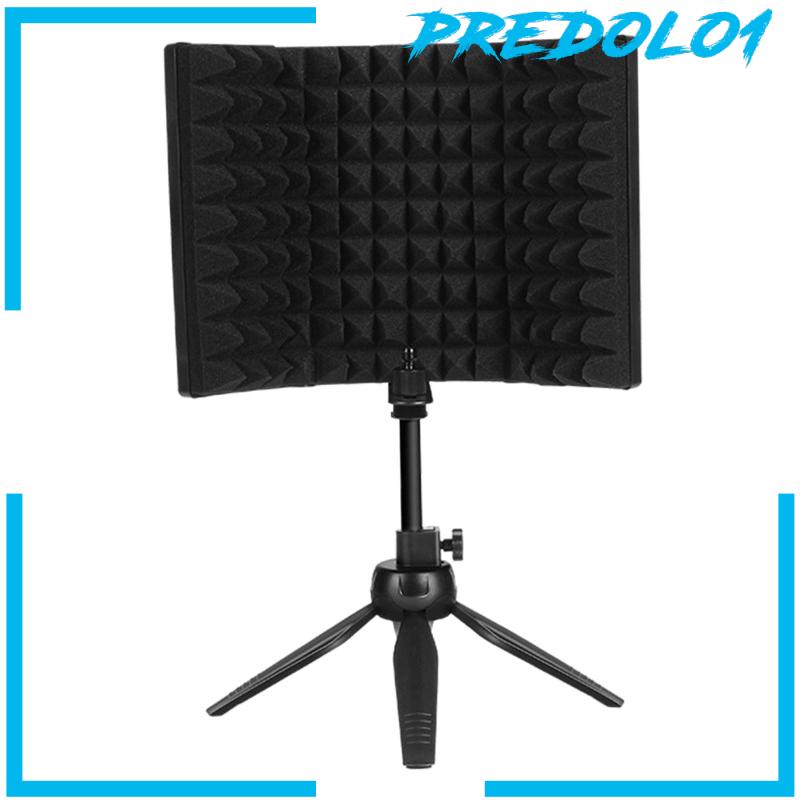 [PREDOLO1] Microphone Isolation Shield, 3-Panel Mic Sound Absorbing Foam Recording