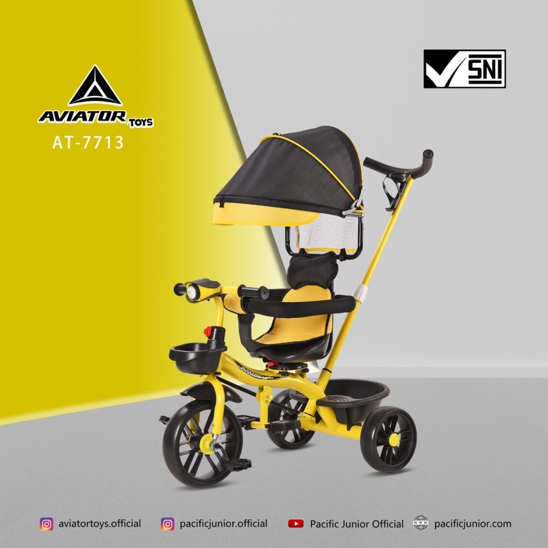 Tricycle Aviator AT 7713 AT7713 kereta dorong anak bayi dorongan anak bayi Baby Stroller Sepeda Anak Roda Tiga 3 ET1265 ET 1265 ET1263 ET 1263 ET1267 ET 1267 ET1268 ET 1268 ET2251 ET 2251 AT7705 AT 7705 AT7702 AT 7702 AT7711 AT 7711 AT7713 AT 7713-3