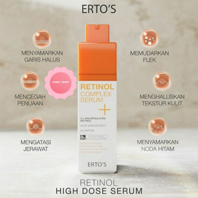Ertos Retinol Complex Serum 3% 30ml High Dose Serum Wajah Original BPOM