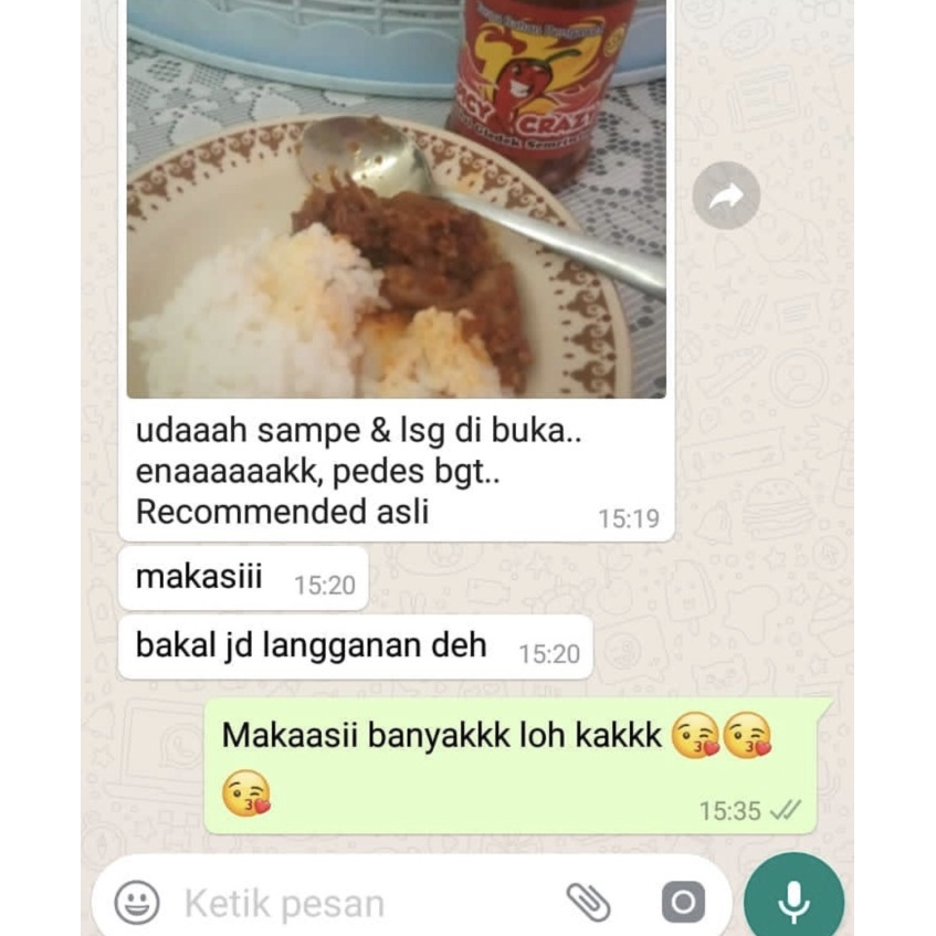 

Ready- Sambal Ayam Crazy / Sambal Ayam Suir / Sambal Homemade / Spicycrazy - 220Ml