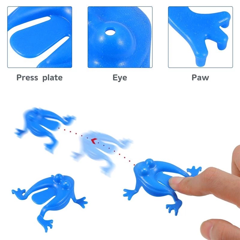 [10Pcs Random Color Kids Jumping Plastic Frog Toy][ Creative Stress Reliever Toys For Boys and Girls ][Children's Birthday Gift]