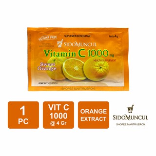 Vitamin C 1000 Sachet 4 Gram Serbuk Rasa Lemon Sidomuncul Minuman Vit C1000 Antioksidan Shopee Indonesia