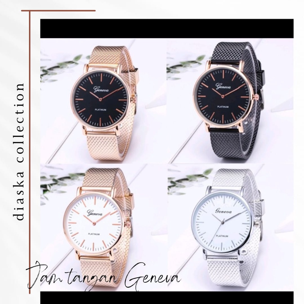 Jam Tangan Geneva Karet Motif Pasir (001K)