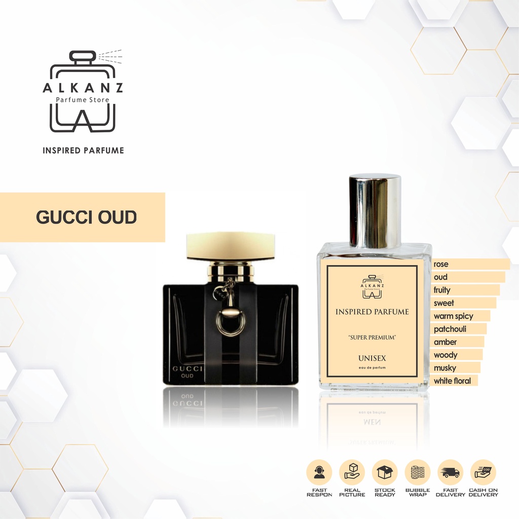 Inspired Parfum Gucci Oud By ALKANZ Parfume Farfum Minyak Wangi Tahan Lama Pria Wanita Unisex Cowok 