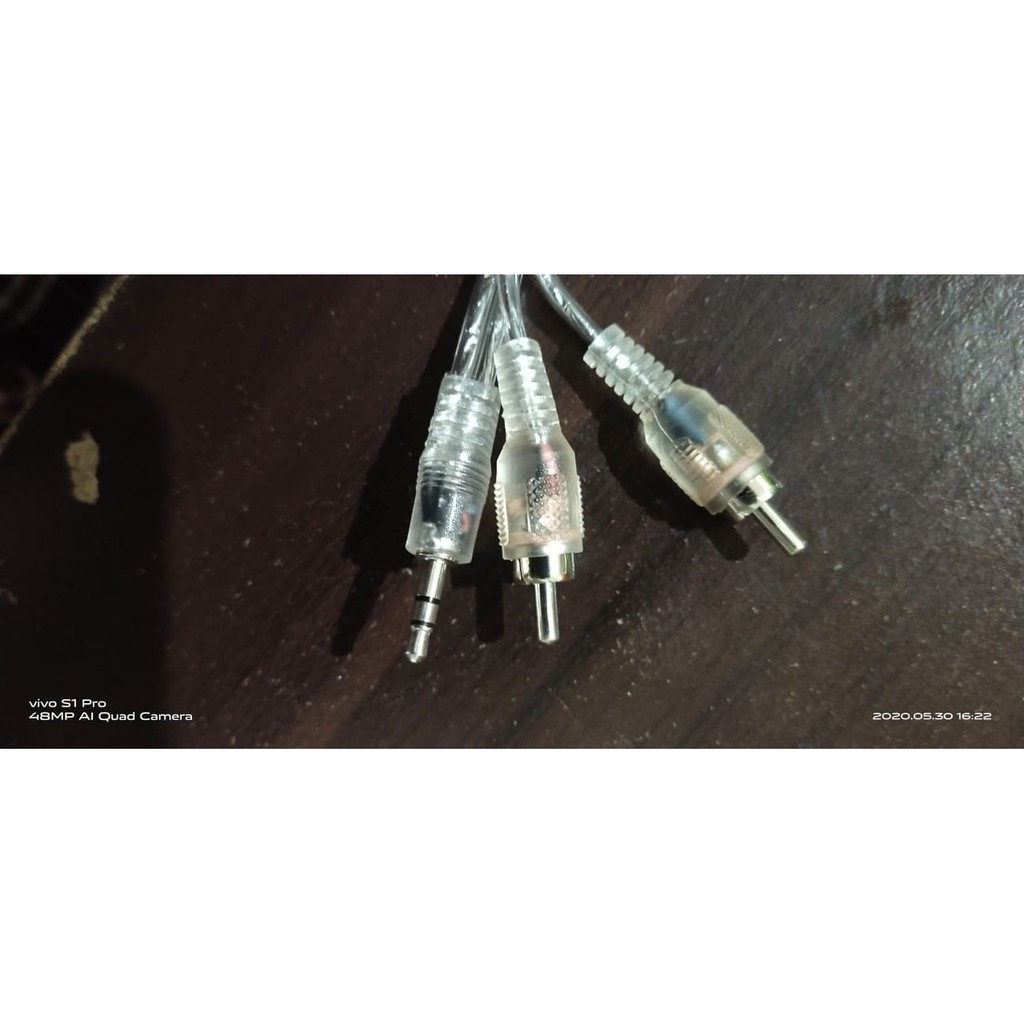Jual KABEL AUX 2IN1 CABLE AUDIO HP KE SPEAKER Shopee Indonesia