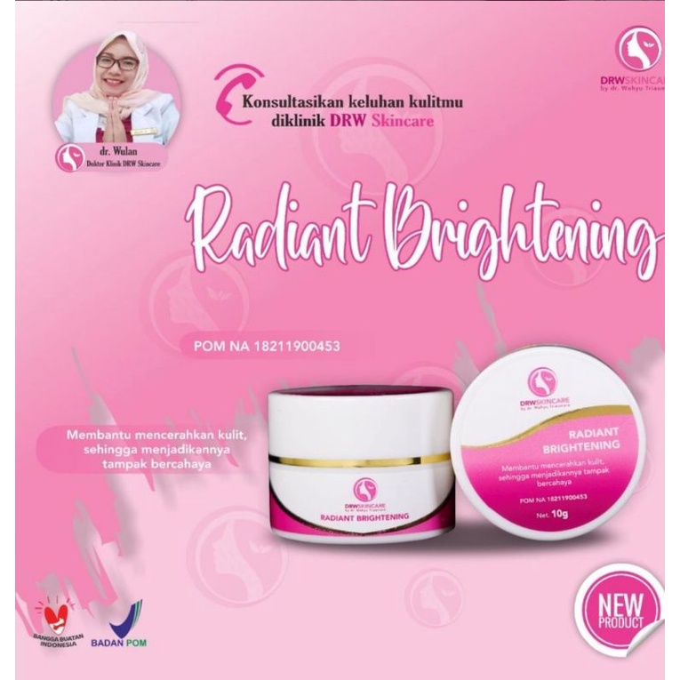 Paket Radiant Drw Skincare  / flek / glow / acne / brightening acne-Krim Malam Flek