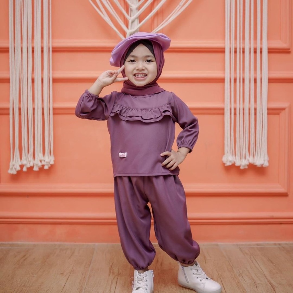 Murah Set Miko/Setelan baju anak perempuan3-5tahun/setelan baju anak muslim Keren