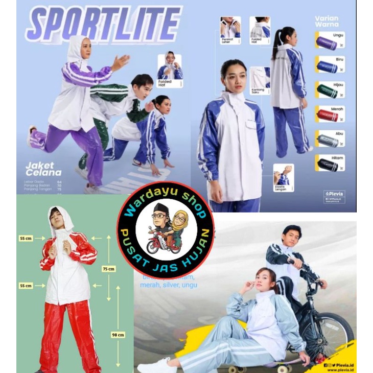 Jas Hujan Olahraga Plevia Sportlite Mantel Multi Fungsi Pria Wanita Dewasa Cewek Cowok termurah /Jas Hujan Joging Senam Sauna Pembakar Lemak Remaja Terbaru Murah Berkualitas Raincoat stelan Harga Grosir