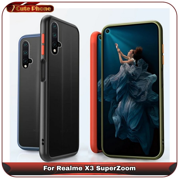 Casing Hard Soft Case Realme X3 SuperZoom Matte Blur Translucent