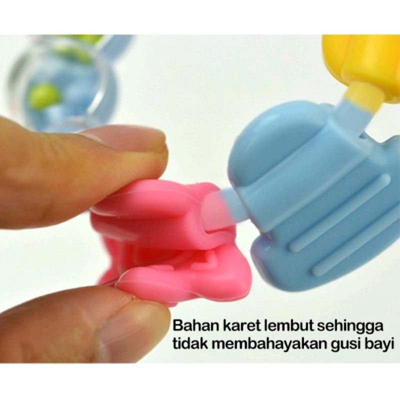 TEETHER MAINAN GIGITAN BAYI SILIKON BENTUK GELANG BULAT