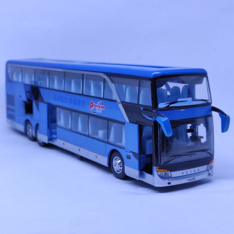 Jual Diecast Miniatur Bis Tingkat Double Deck Setra Mainan Bus Tingkat ...