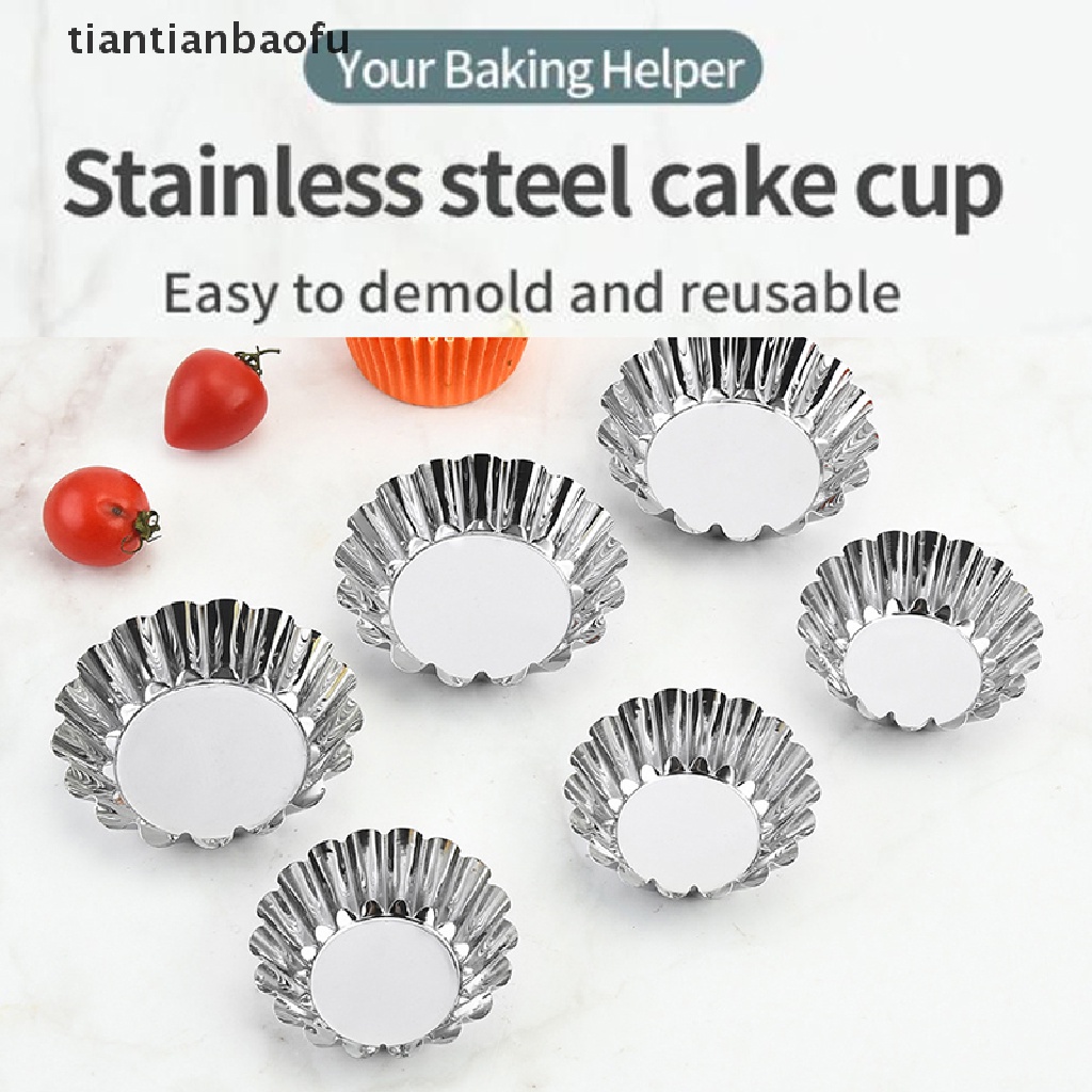 5 Pcs Cetakan Cupcake / Telur / Jelly Bahan Stainless Steel