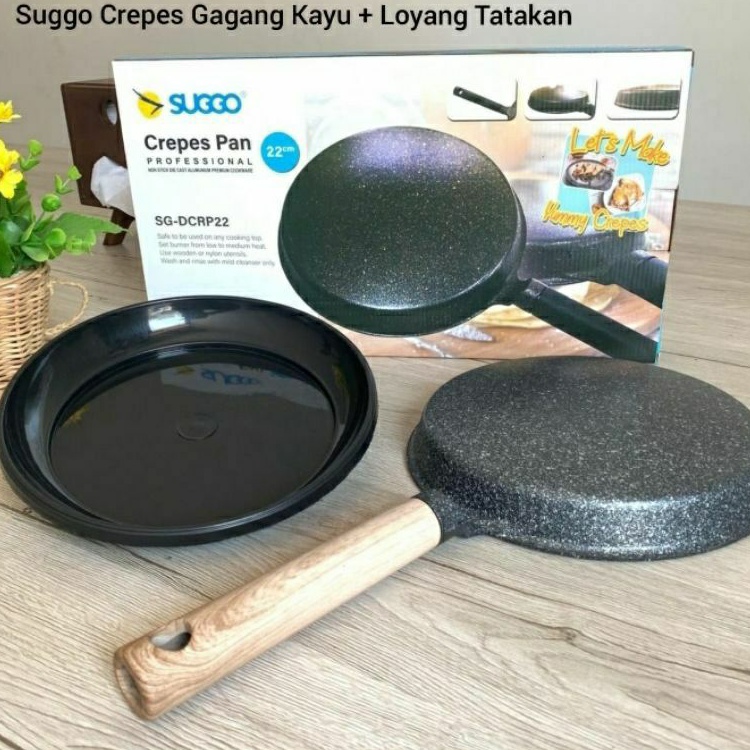 SUGGO CREPES PAN ANTI LENGKET | CREPES MAKER | CREPES PAN 22CM SUGGO CREPES TEFLON | CETAKAN MARTABA