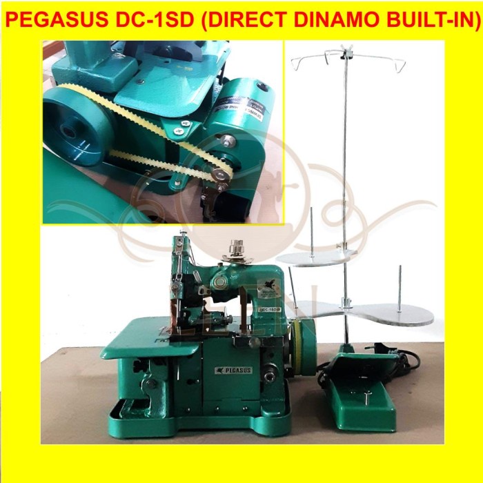 Mesin Jahit PEGASUS DC-1SD Dinamo Direct Obras 3 Benang DC1SD ORI LEEN