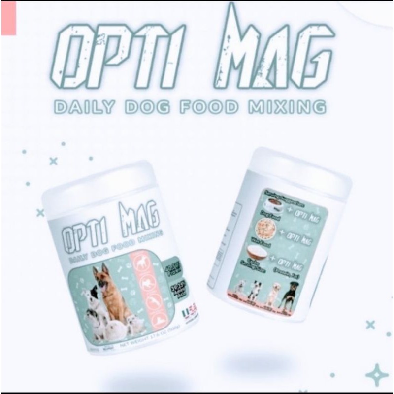 Optimag/dog food mixing/supplement anjing