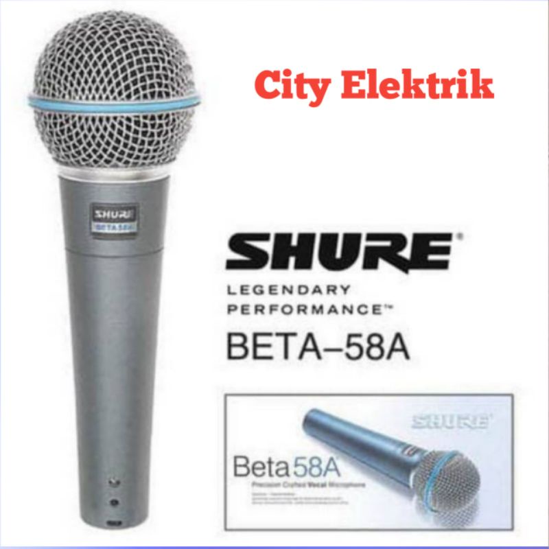 MIC SHURE BETA 58A / MIC KARAOKE KABEL SHURE BETA 58A / MICROPHONE KARAOKE SHURE