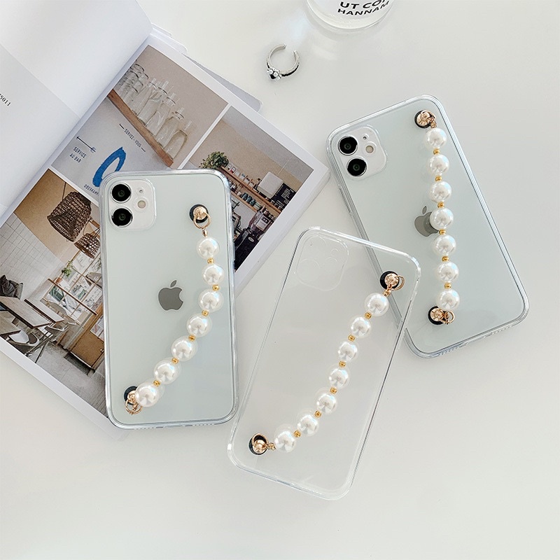 Chain grip Mutiara include case  ALL PHONE TYPES SAMSUNG OPPO A33 A03 A10 A22 M62 A53 RENO 4 5 6 Pro