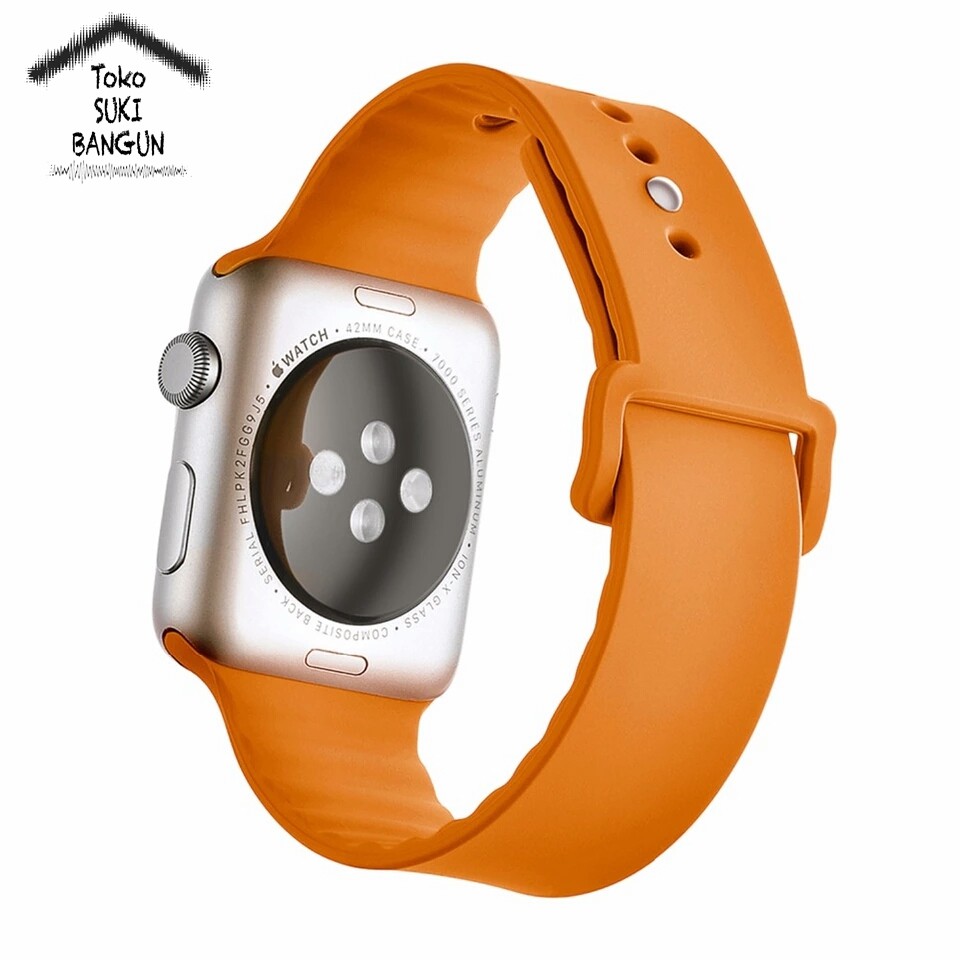 Strap Apple Watch Series 7 6 5 4 3 2 1 41mm 40mm 38mm TALI JAM NEW MODEL Rubber Silicone Sport