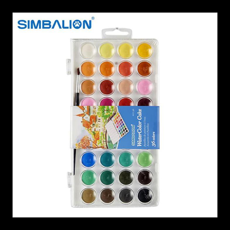 

NEW SIMBALION WATERCOLOR CAKES 36 PERALATAN MELUKIS MURAH