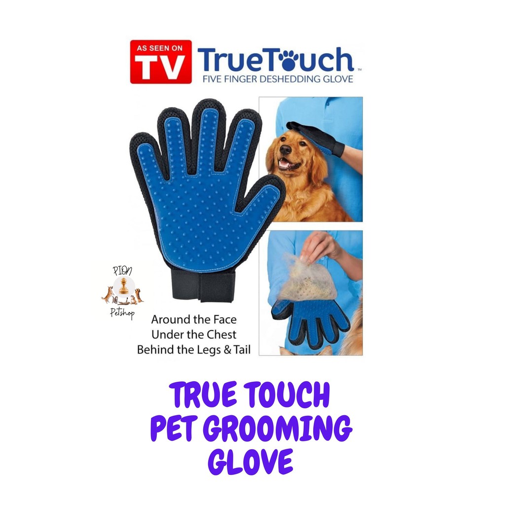 True Touch Gromming Glove - Sarung Tangan Gromming Kucing &amp; Anjing