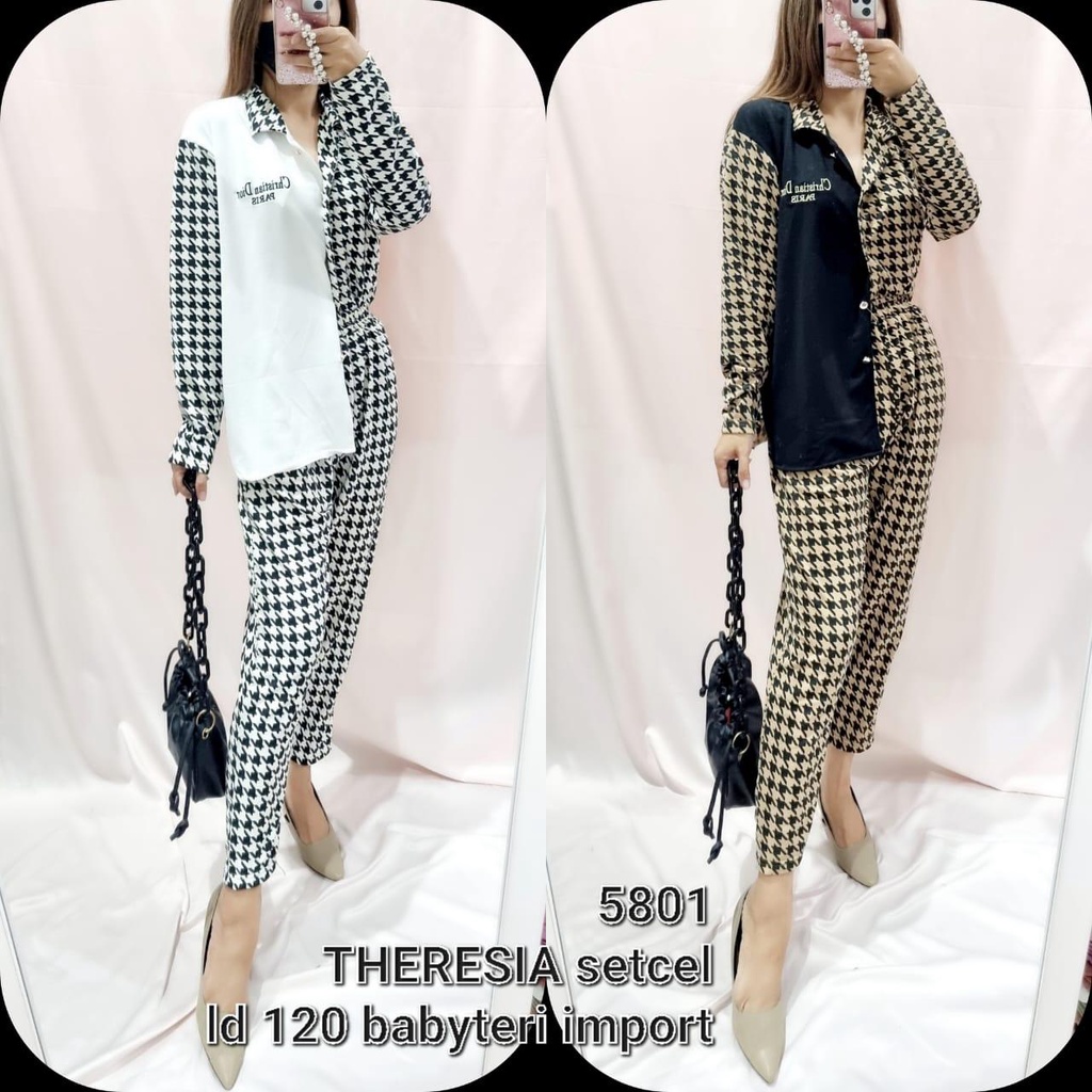 Setcel PP Theresia LD 120 Jumbo Busui Di*or Houndstooth  5801