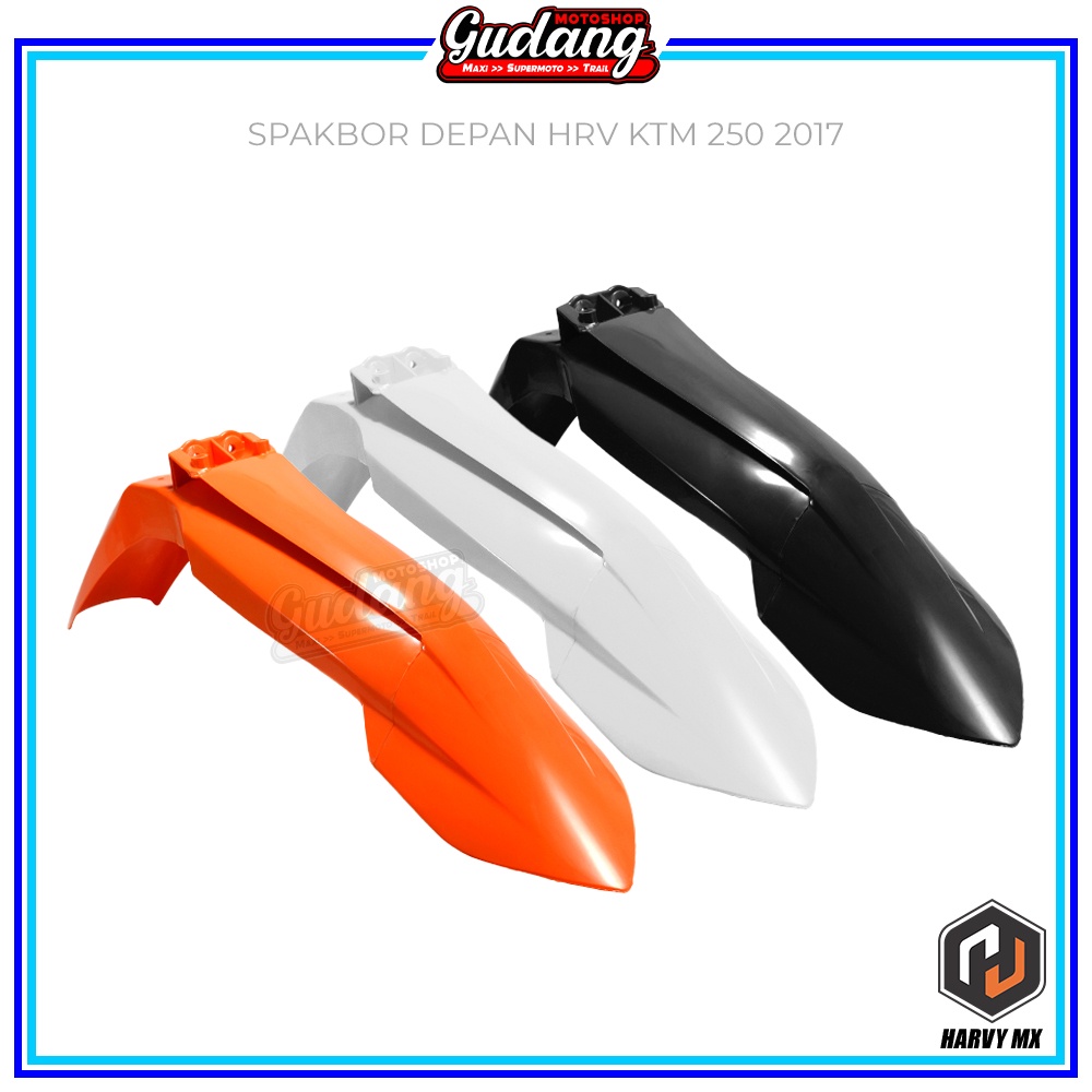 Spakbor Slebor Depan Plastik HRV KTM 250 2017 KTM 250 2014 SIXDAY KTM 250 2 Warna SUPERMOTO