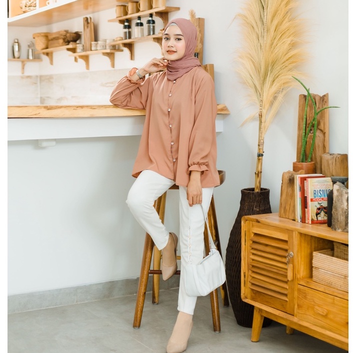 (KJI) KEMEJA ATASAN WELDA BLOUSE DAILY OVERSIZE JUMBO WOLFIS