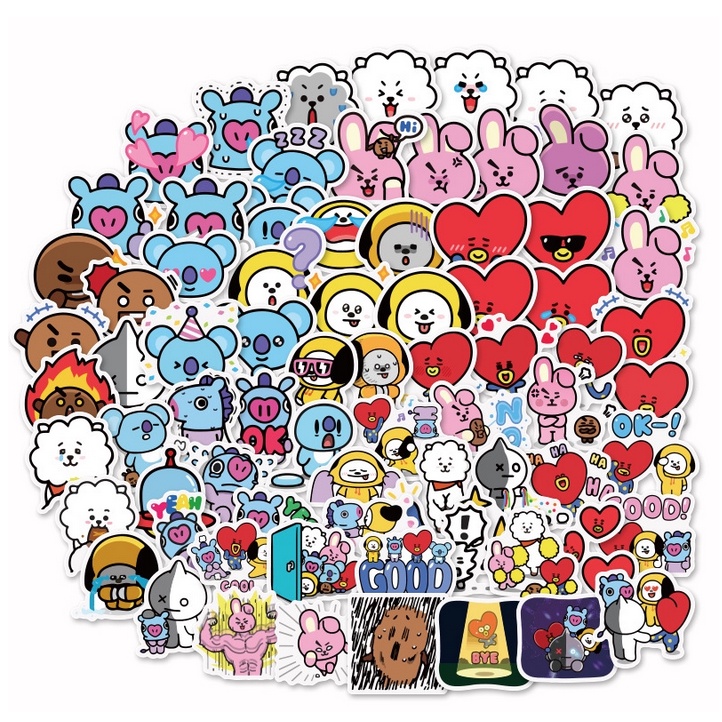 A20 STICKER 10PCS (BTS BT21 KPOP) anti air notebook scrapbook label tempel motif kartun superhero super hero unik lucu atk alat tulis kantor murah viral termurah kartun komputer leptop handphone hp smartphone koper laptop tembok kulkas disney anime