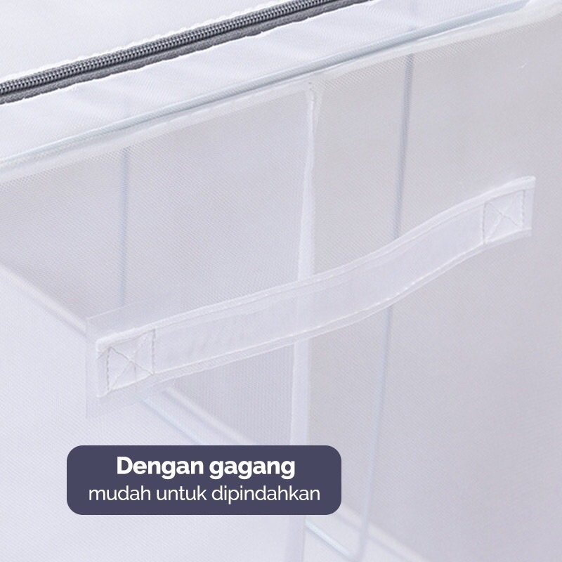 Starlight Kotak Penyimpanan Baju Serbaguna Storage Box Organizer Bag Praktis Kotak Lipat Transparan Tempat Selimut Pakaian