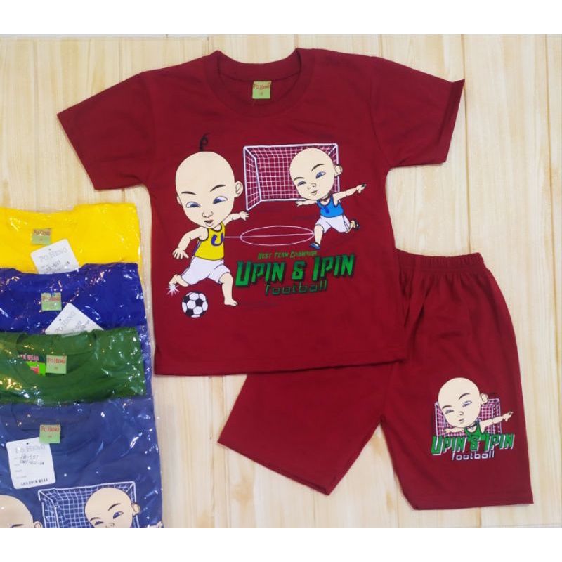 LOTUS FASHION/SETELAN UPIN IPIN OMAR HANA CAPTAIN AMERICA 2-7 THN - BAJU ANAK LAKI - LAKI