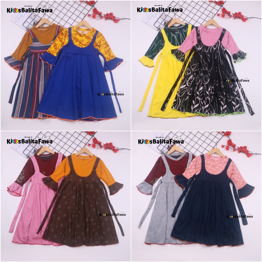 Gamis Aisyah uk 3-4 Tahun / Long Dres Baju Ngaji Anak Perempuan Murah Adem Gamis Lebaran [EXPORT]