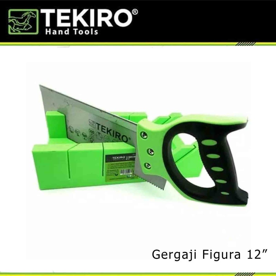 Gergaji Figura 12 inch Mitre Box Back Saw tennon Saw Set Tekiro GT