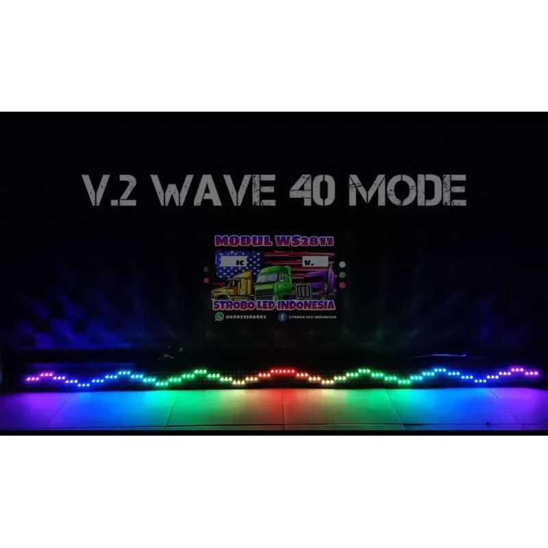 STROBO KACA TRUK BUS PICKUP WAVE V.2 4 BARIS 40 MODE NEW VERSI 2020