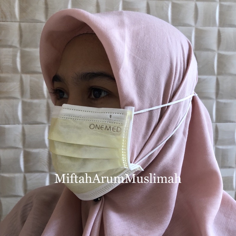 Masker Jilbab 3ply isi 5pcs Masker Medis Masker Kesehatan Onemed