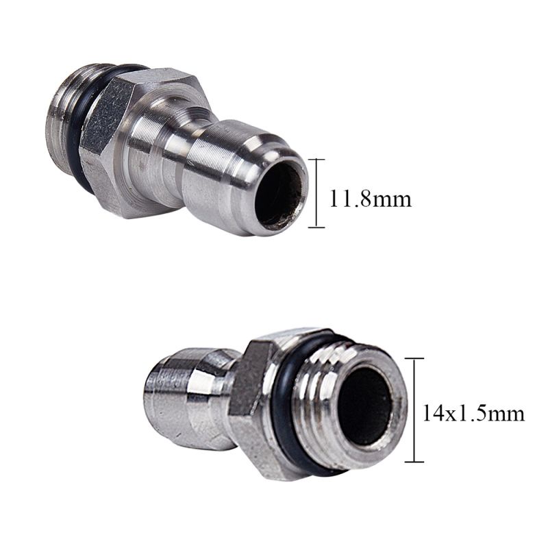 2PCS Konektor Adaptor 1/4 Male M14X1.5 Female Untuk Pencuci Bertekanan