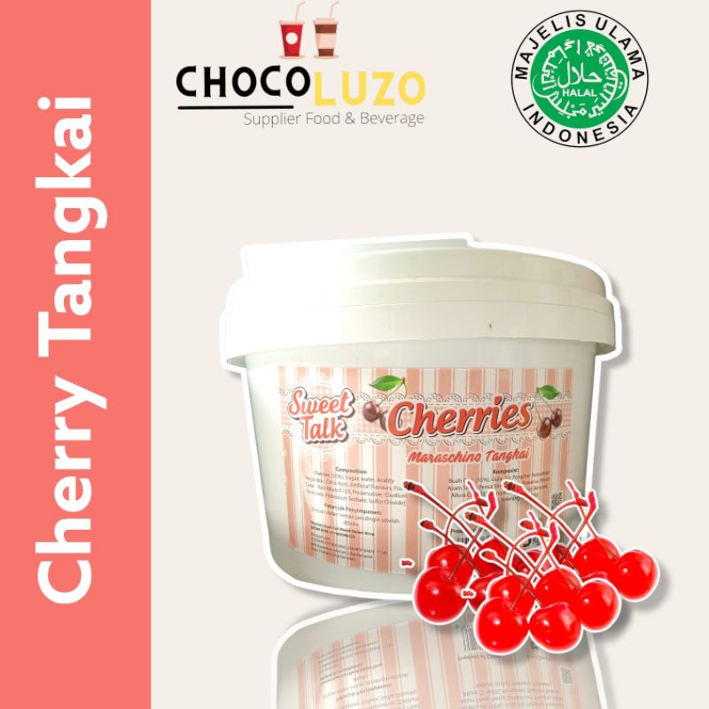 

100Gr Cherry Tangkai Sweet topping black Forest