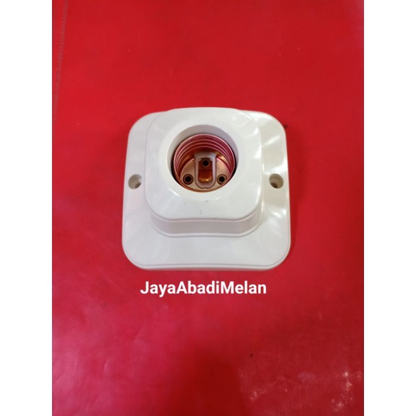 FITING LAMPU BROCO E27 FITING PLAFON BULAT OVAL