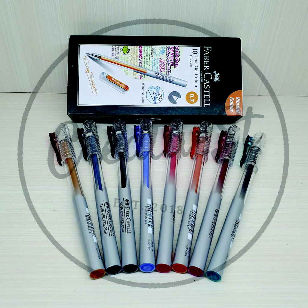 

FABER CASTELL True Gel Pen Colors Bolpen Tinta Warna 0.7 Mm