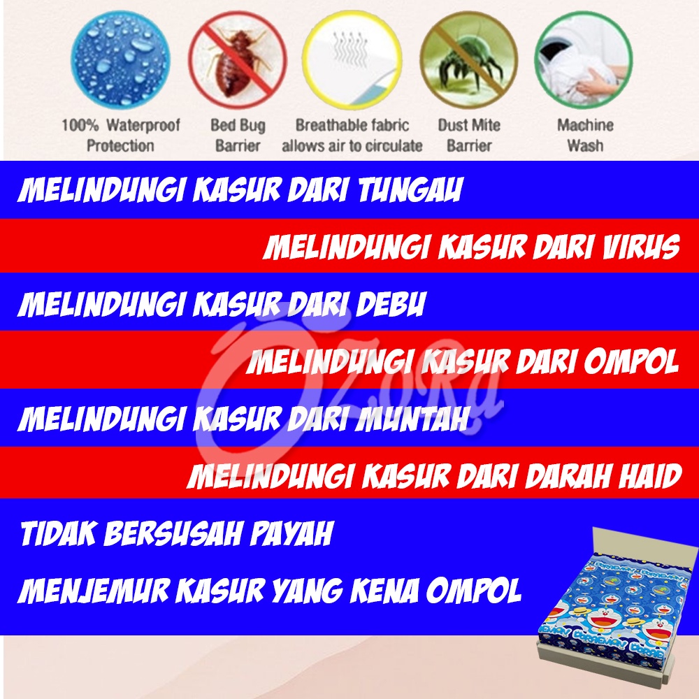 Diskon Hari Ini sprei anti ompol Waterproof Motif Karakter 180x200 160x200 king queen single 120x200-1