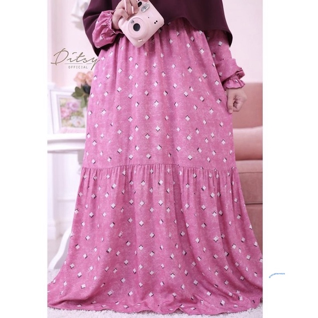 Ditsy desember Fallon pink XL