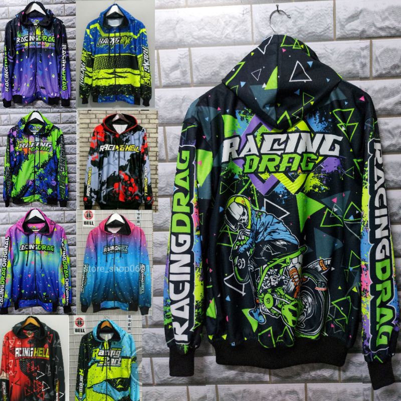 Racing Hell Jaket Racing Hell L-XL Dewasa Jaket Pria Ready