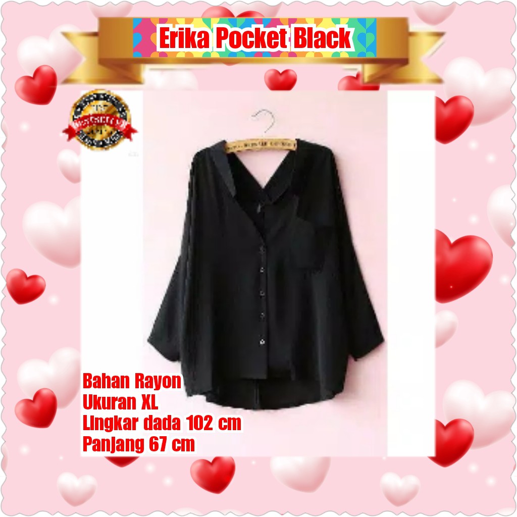 ERIKA POKET / BLACK / NAVY / WHITE / TERMURAH