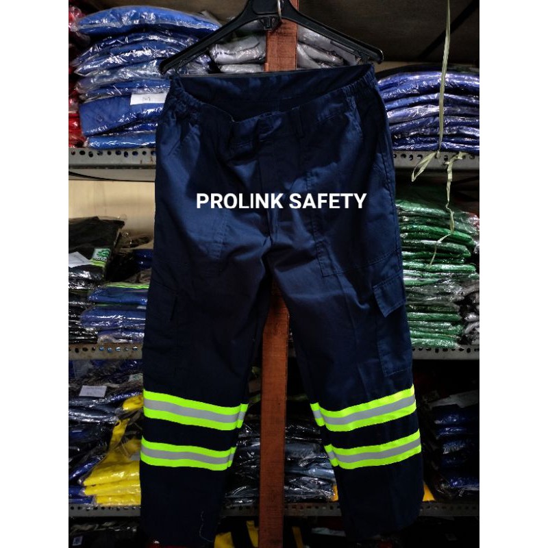 CELANA SAFETY DONGKER DAN HITAM MERAH  BIRU ABU ABU SCOTLIGHT HIJAU DOBLE  SAKU SAMPING