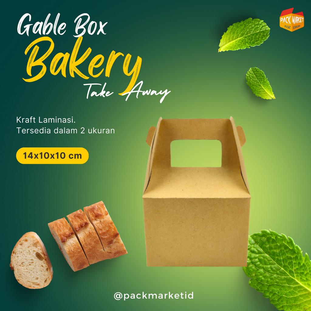 

Gable Snack Box / Box Eco Paper Laminasi (1 pak isi 10pc)