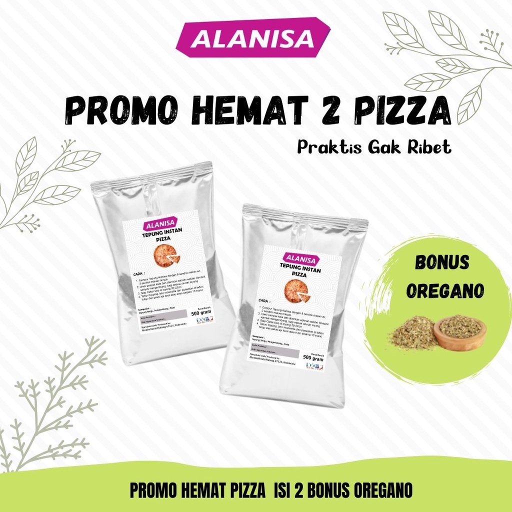 

PROMO HEMAT 2 TEPUNG PIZZA 500GR BONUS OREGANO