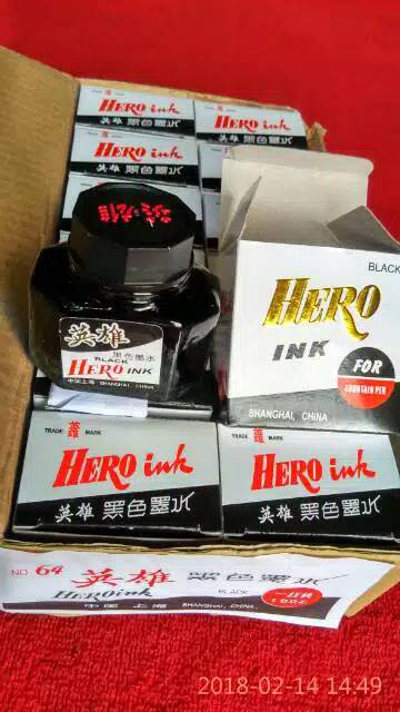 

Tinta Hero ink hitam untuk isi ulang fontain pen