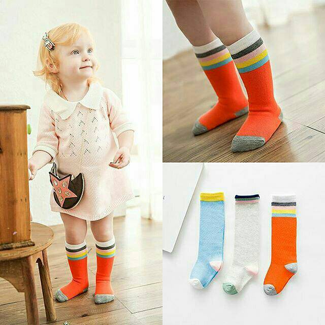 Kaos Kaki Panjang Bayi & Anak Laki-Laki / Perempuan Lembut Colorful