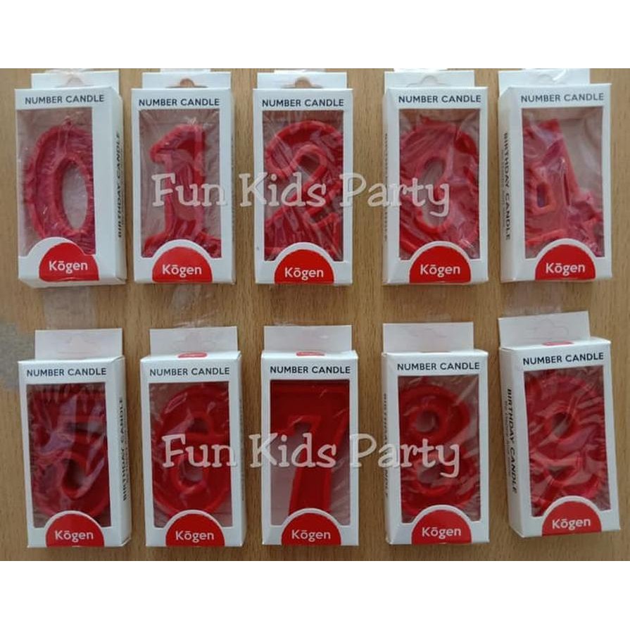 BANTING HARGA  Lilin Angka Kogen Warna Merah Jumbo 7cmLilin Angka UltahBirthday  FREE ONGKIR