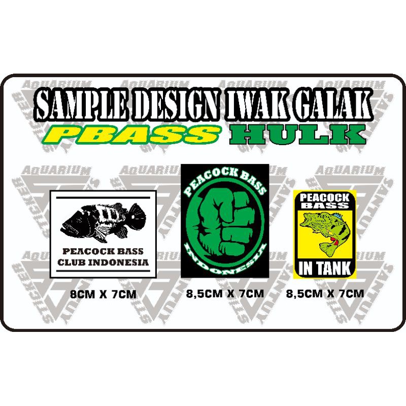 Sticker pbass/sticker peacock bass