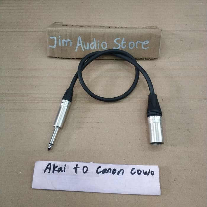 Kabel mic canare 50cm akai 6,5mm to xlr male jek BMA / akai to canon